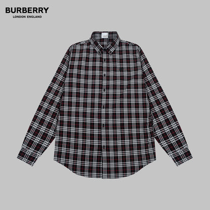 0808 New classic plaid long-sleeved shirt