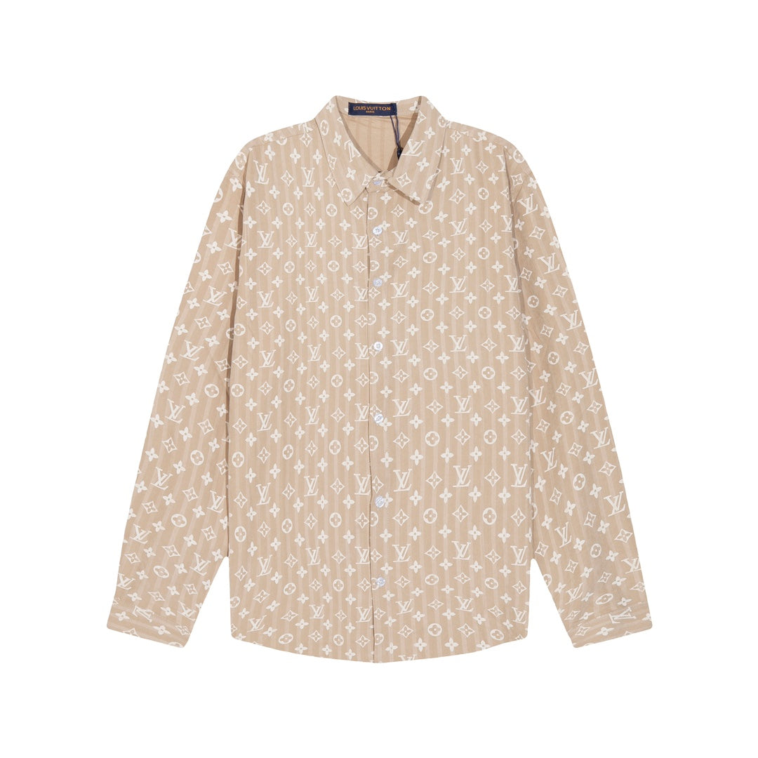 0818 New autumn and winter feature print loose version long-sleeved shirt