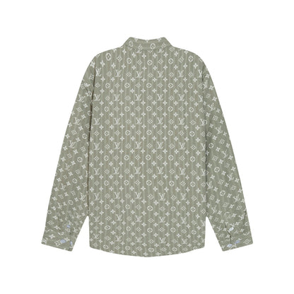 0818 New autumn and winter feature print loose version long-sleeved shirt