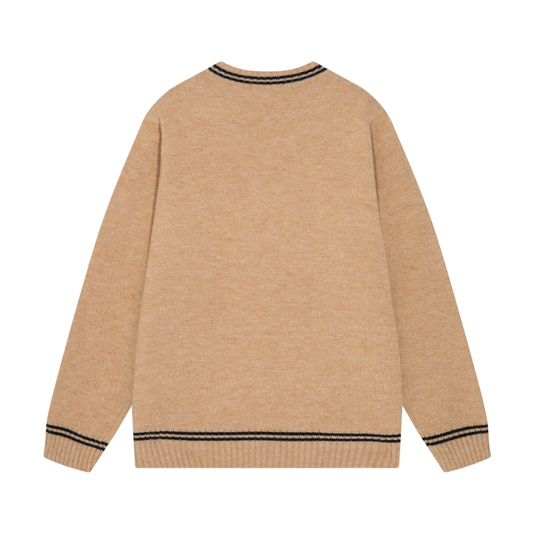 0818 New autumn and winter color matching sweater