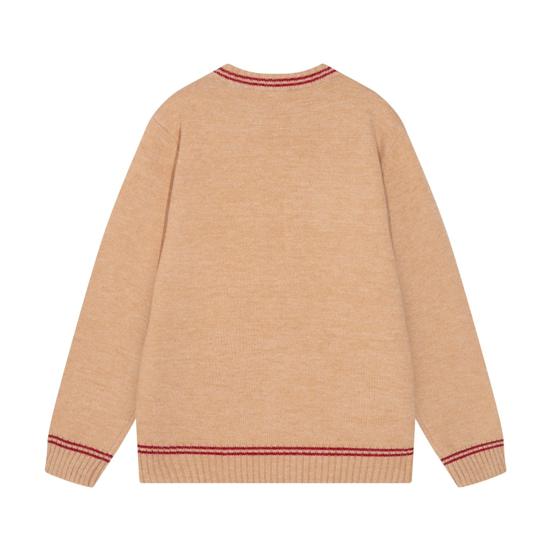 0818 New autumn and winter color matching sweater