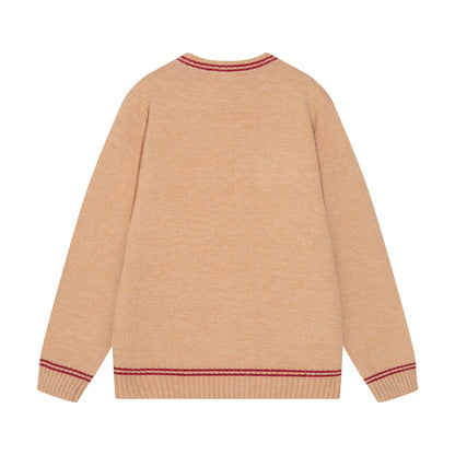 0818 New autumn and winter color matching sweater