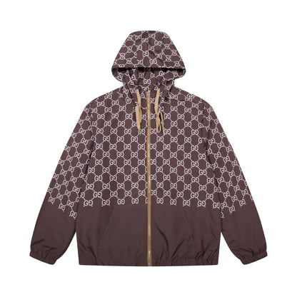 0906 New zippered printed jacket