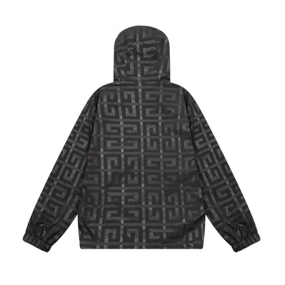 0909 High quality printed hooded coat