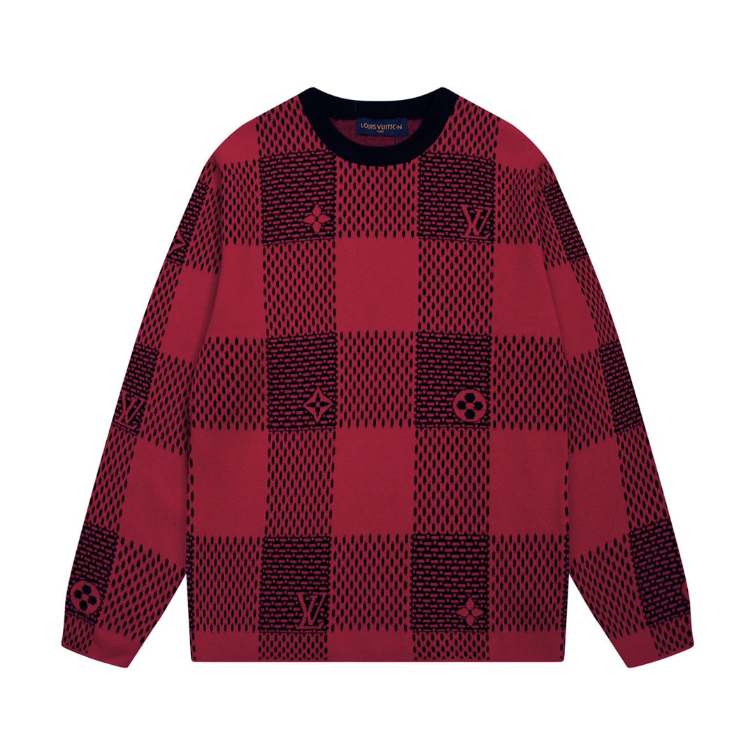 1014 Classic multi-colored plaid sweater