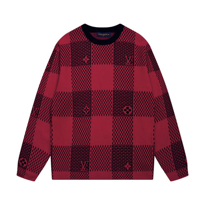 1014 Classic multi-colored plaid sweater