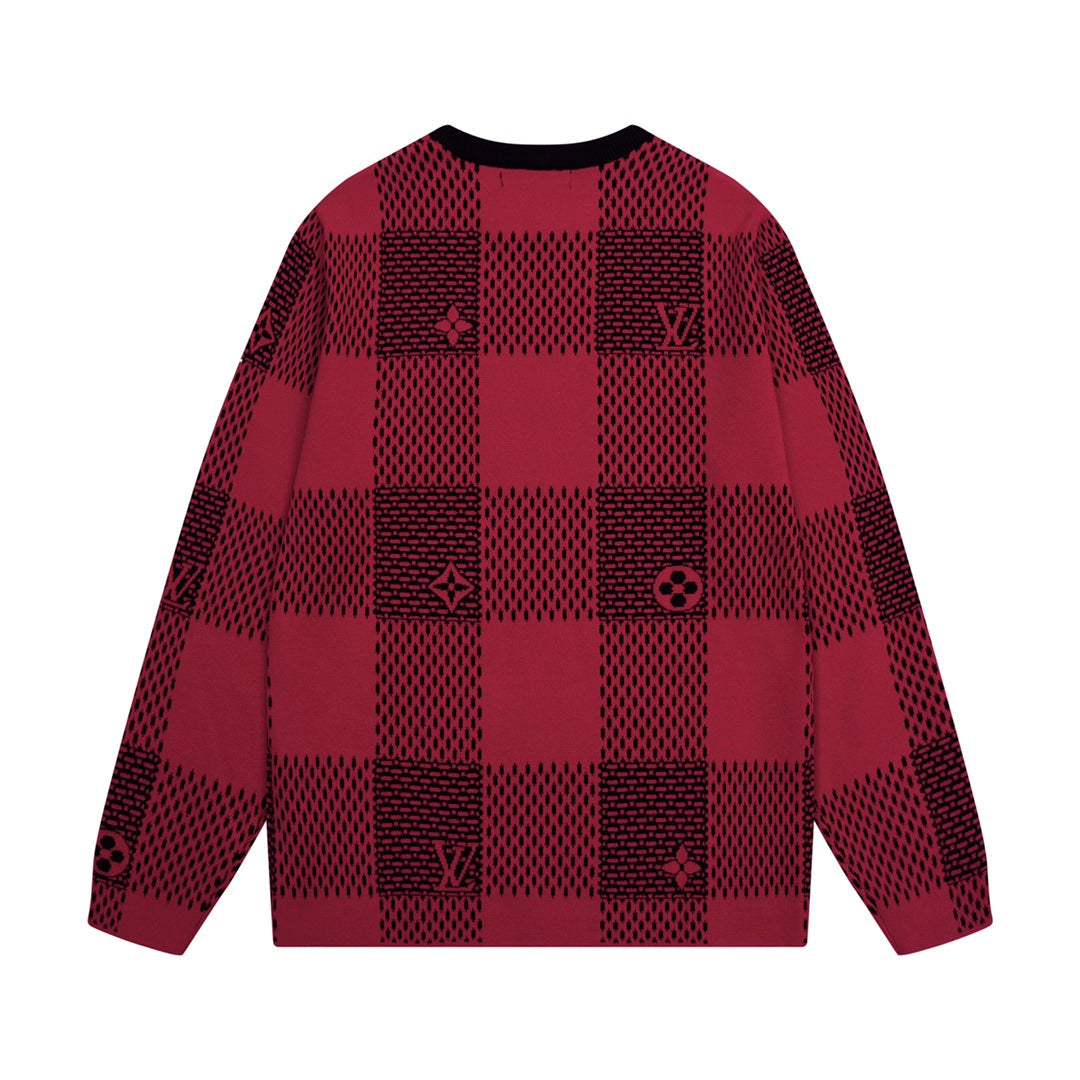 1014 Classic multi-colored plaid sweater