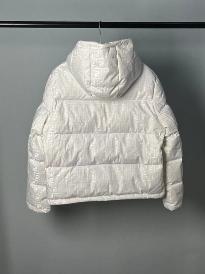 1021 New jacquard hooded down jacket