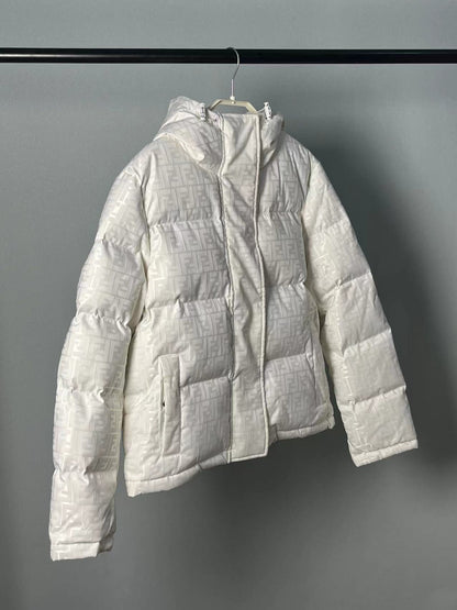 1021 New jacquard hooded down jacket