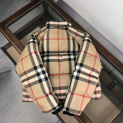 1021 New plaid patchwork down jacket