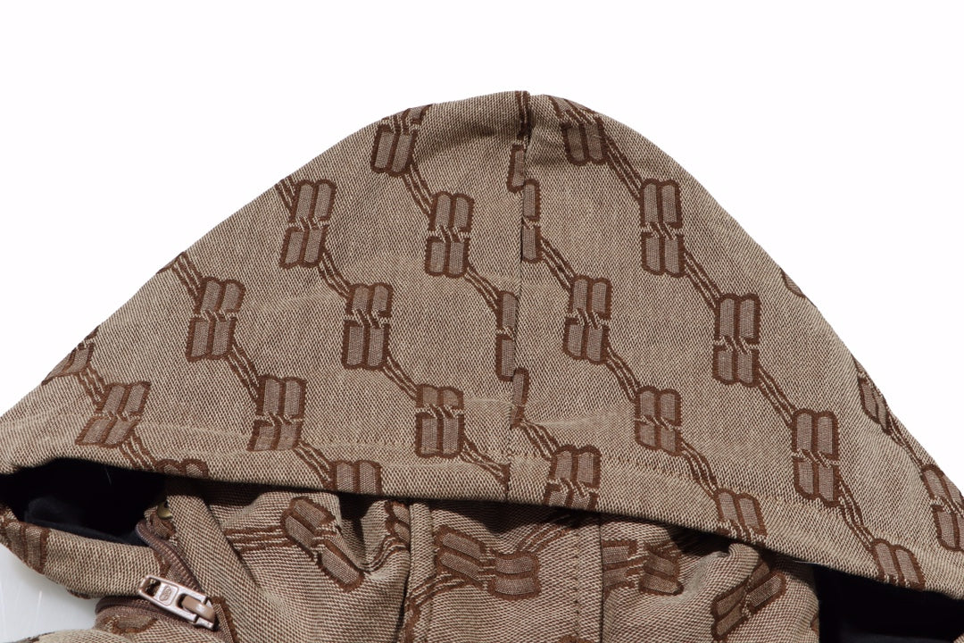 1021 New jacquard fabric down jacket