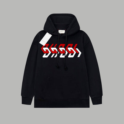 1021 New high quality feature pattern crew-neck hoodie