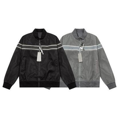 1031 The latest high quality mesh ribbon baseball jacket