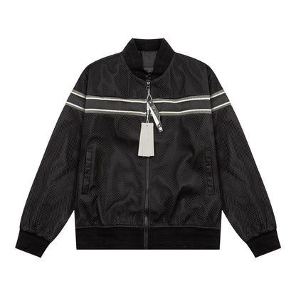 1031 The latest high quality mesh ribbon baseball jacket