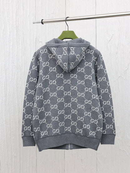 1105 New double-sided full print hoodie zipper hoodie