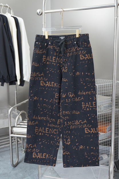 1105 New high quality full printed trousers