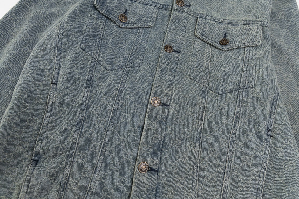 1111 New made old washed denim jacket