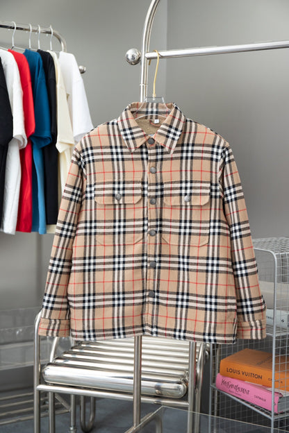 1126 New high quality plaid cotton-wool blend shirt jacket jacket