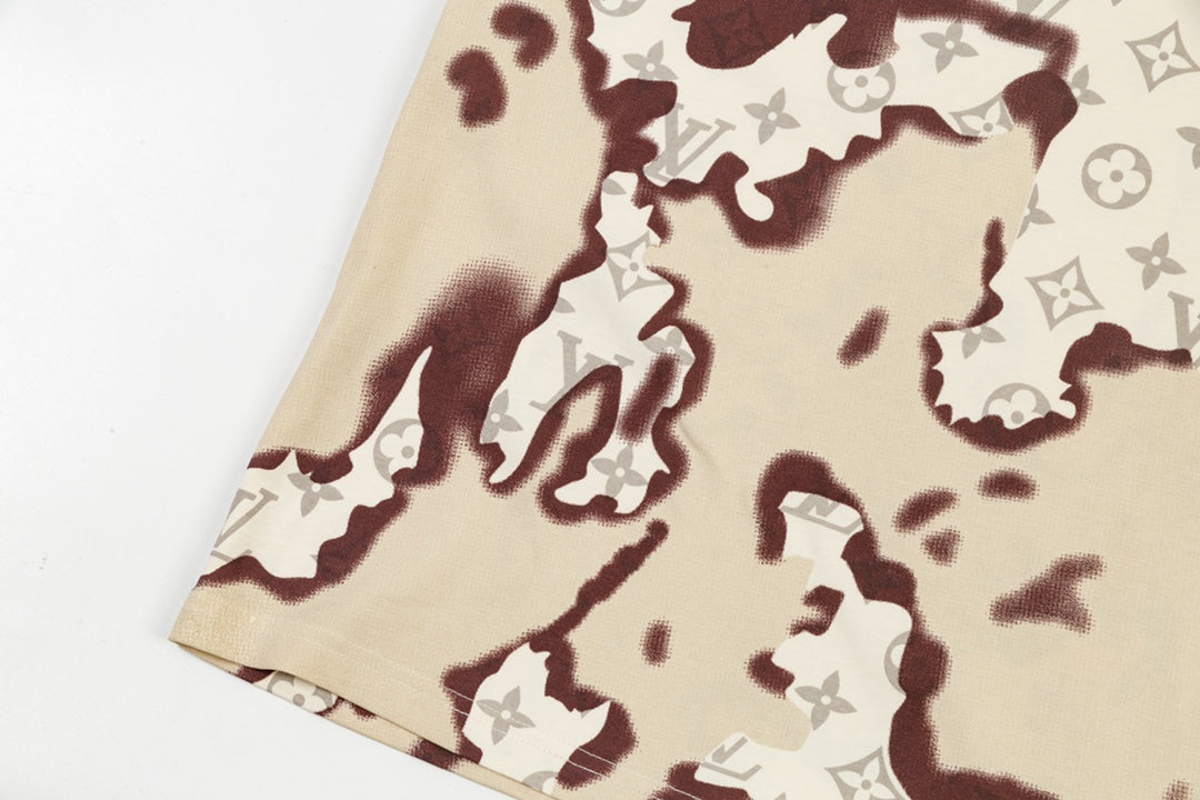 1203 New floral Fire Cloud print T-shirt