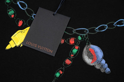 1203 New necklace hand printed T-shirt