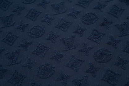 1211 New flocking jacquard towel embroidered T-shirt