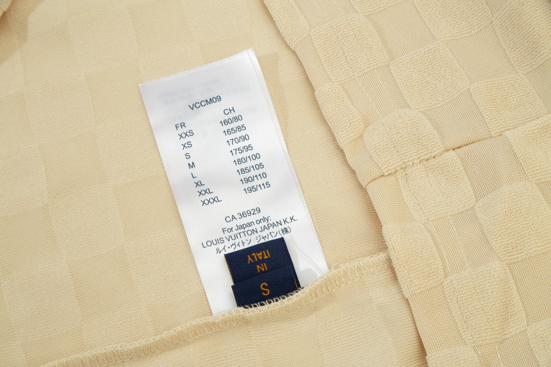 1211 New flocking jacquard towel embroidered T-shirt