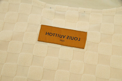 1211 New flocking jacquard towel embroidered T-shirt