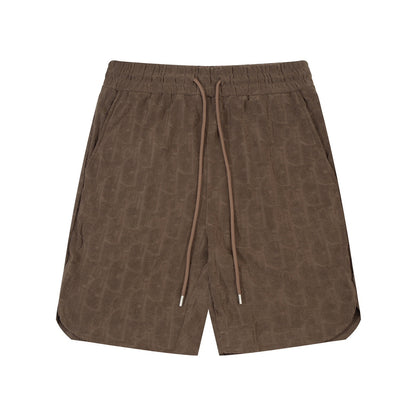 1211 New plaid jacquard towel shorts