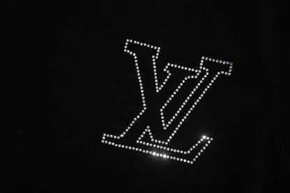 250212 New high quality sparkly diamond T-shirt