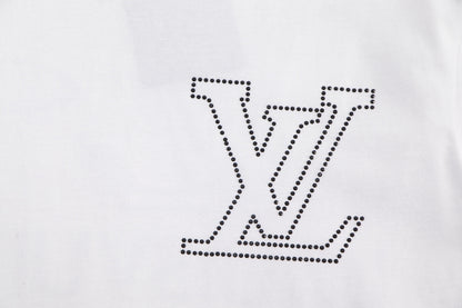 250212 New high quality sparkly diamond T-shirt