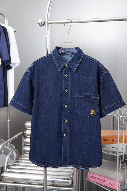 250325 New high quality rope letter embroidered denim jacket