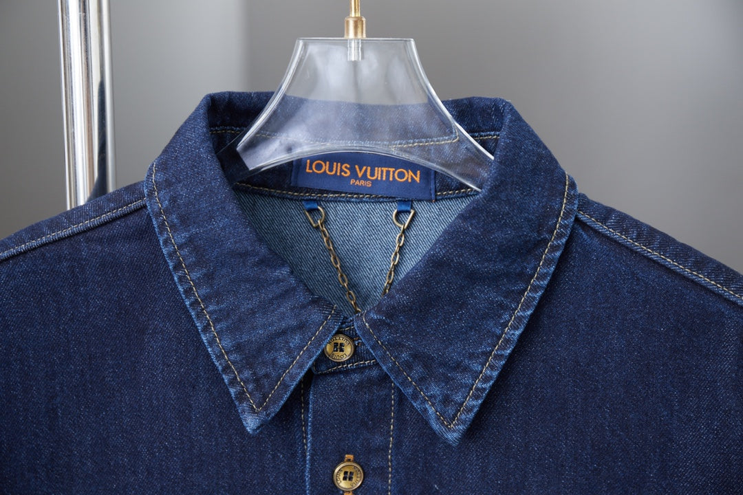 250325 New high quality rope letter embroidered denim jacket