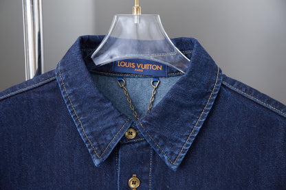 250325 New high quality rope letter embroidered denim jacket
