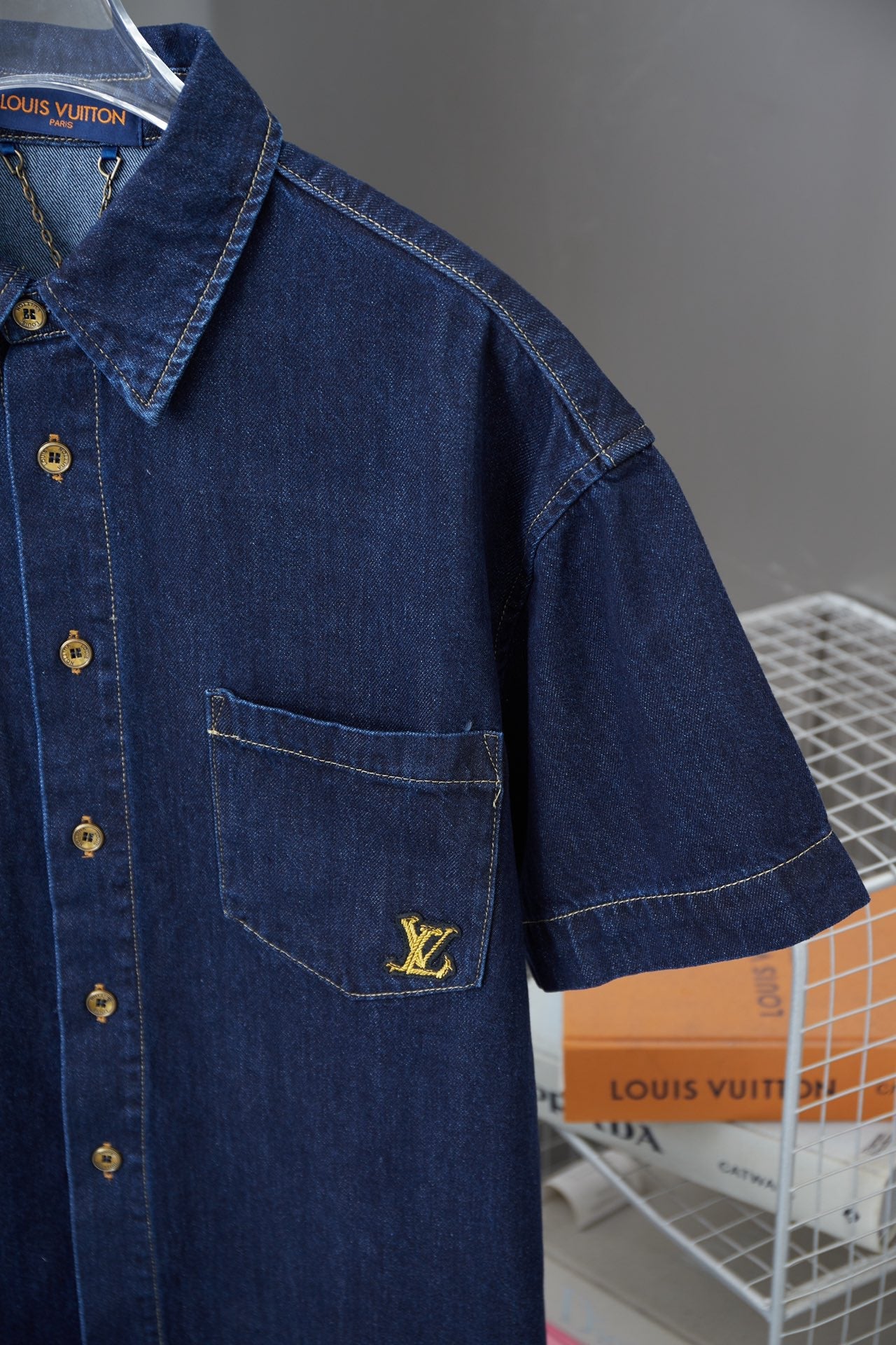 250325 New high quality rope letter embroidered denim jacket