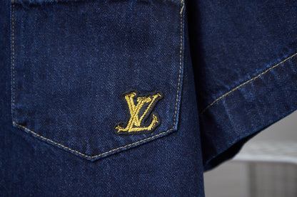 250325 New high quality rope letter embroidered denim jacket