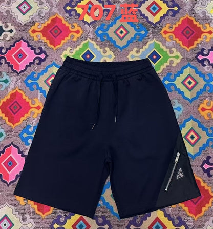 250404 New high-quality metal triangular label casual shorts