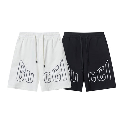 250404 New high-quality simply embroidered knitted shorts