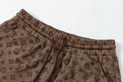 250404 New high-quality full-print jacquard knitted shorts