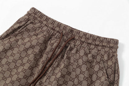 250404 New high-quality full-print jacquard knitted shorts