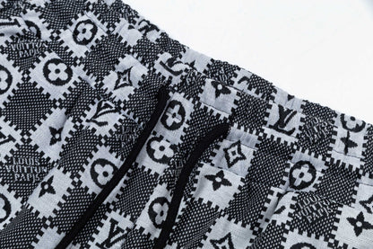 250404 New high-quality jacquard fabric knitted shorts