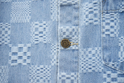250404 New high-quality checkered denim signature polo vest