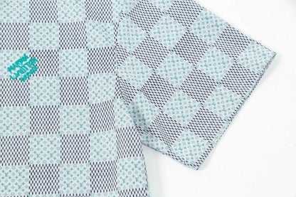 250404 New high-quality checkered style T-shirt