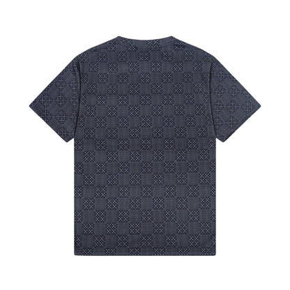 250404 New high-quality checkered style T-shirt