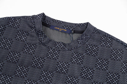 250404 New high-quality checkered style T-shirt