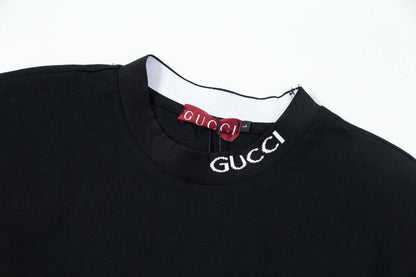 250404 New high-quality collar embroidered T-shirt