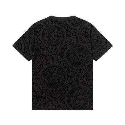 250404 New high-quality summer jacquard full-print T-shirt