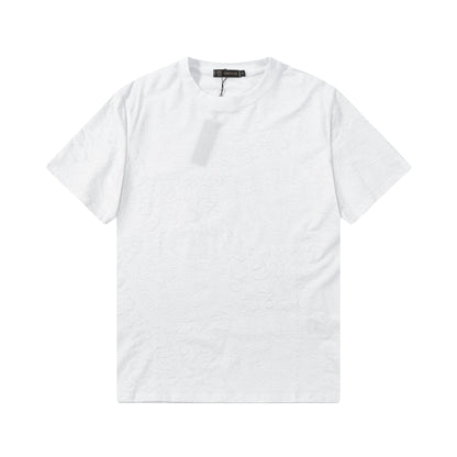 250404 New high-quality summer jacquard full-print T-shirt
