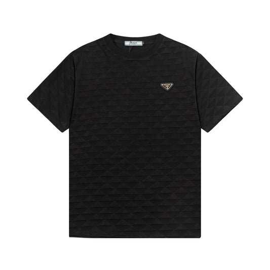250404 New high-quality summer jacquard full-print T-shirt