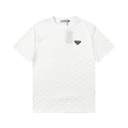 250404 New high-quality summer jacquard full-print T-shirt