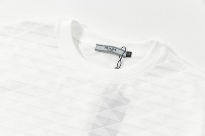 250404 New high-quality summer jacquard full-print T-shirt